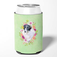 Load image into Gallery viewer, Borzoi Green Flowers Can or Bottle Hugger CK4282CC