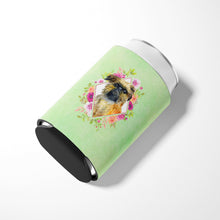 Load image into Gallery viewer, Brussels Griffon Green Flowers Can or Bottle Hugger CK4283CC