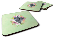 Load image into Gallery viewer, Cane Corso Green Flowers Coasters - Set of 4 Lightweight Foam, Absorbent Drink Coasters  CK4285FC