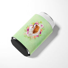 Load image into Gallery viewer, Cavalier King Charles Spaniel Green Flowers Can or Bottle Hugger CK4286CC