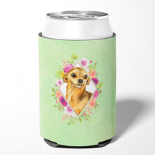 Load image into Gallery viewer, Chihuahua #1 Green Flowers Can or Bottle Hugger CK4288CC