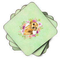 Load image into Gallery viewer, Chihuahua #1 Green Flowers Coasters - Set of 4 Lightweight Foam, Absorbent Drink Coasters  CK4288FC