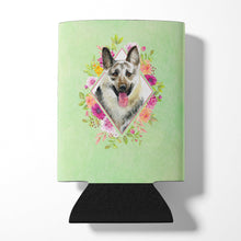 Load image into Gallery viewer, Eastern German Shepherd Green Flowers Can or Bottle Hugger CK4299CC