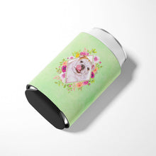 Load image into Gallery viewer, English Bulldog Green Flowers Can or Bottle Hugger CK4300CC