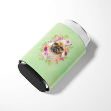 Load image into Gallery viewer, Fawn French Bulldog Green Flowers Can or Bottle Hugger CK4304CC