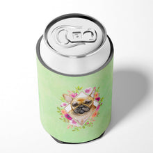 Load image into Gallery viewer, Fawn French Bulldog Green Flowers Can or Bottle Hugger CK4304CC