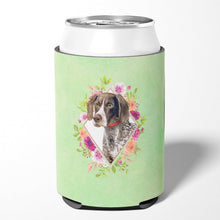 Load image into Gallery viewer, German Shorthaired Pointer Green Flowers Can or Bottle Hugger CK4317CC