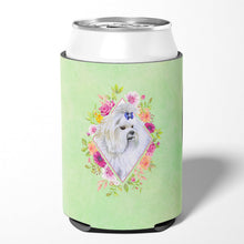 Load image into Gallery viewer, Maltese Green Flowers Can or Bottle Hugger CK4319CC