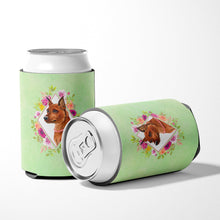 Load image into Gallery viewer, Miniature Pinscher Green Flowers Can or Bottle Hugger CK4321CC