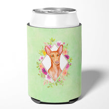 Load image into Gallery viewer, Pharaoh Hound Green Flowers Can or Bottle Hugger CK4328CC