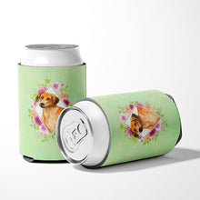 Load image into Gallery viewer, Rhodesian Ridgeback Green Flowers Can or Bottle Hugger CK4335CC