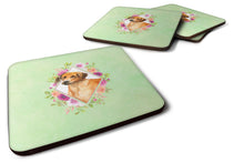 Load image into Gallery viewer, Rhodesian Ridgeback Green Flowers Coasters - Set of 4 Lightweight Foam, Absorbent Drink Coasters  CK4335FC