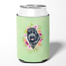 Load image into Gallery viewer, Russian Black Terrier Green Flowers Can or Bottle Hugger CK4336CC