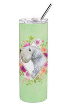 Load image into Gallery viewer, Sealyham Terrier Green Flowers Double Walled Stainless Steel 20 oz Skinny Tumbler CK4340TBL20