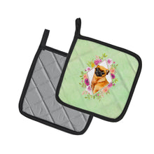 Load image into Gallery viewer, Brabant Griffon Green Flowers Pot Holders - Set of 2 - Heat-Resistant Kitchen Essentials CK4345PTHD