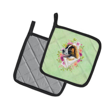 Load image into Gallery viewer, Saint Bernard #2 Green Flowers Pot Holders - Set of 2 - Heat-Resistant Kitchen Essentials CK4347PTHD
