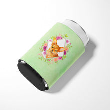 Load image into Gallery viewer, Toy Terrier Green Flowers Can or Bottle Hugger CK4350CC