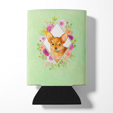 Load image into Gallery viewer, Toy Terrier Green Flowers Can or Bottle Hugger CK4350CC