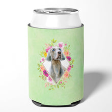 Load image into Gallery viewer, Weimaraner Green Flowers Can or Bottle Hugger CK4351CC