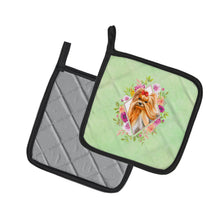 Load image into Gallery viewer, Yorkshire Terrier #2 Green Flowers Pot Holders - Set of 2 - Heat-Resistant Kitchen Essentials CK4355PTHD