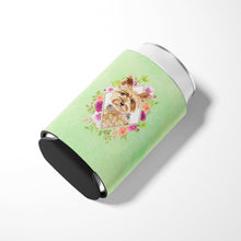 Load image into Gallery viewer, Yorkie Green Flowers Can or Bottle Hugger CK4357CC