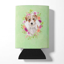 Load image into Gallery viewer, Jack Russell Terrier Green Flowers Can or Bottle Hugger CK4358CC