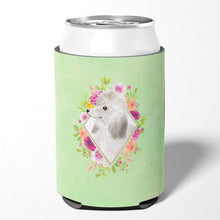 Load image into Gallery viewer, White Standard Poodle Green Flowers Can or Bottle Hugger CK4360CC