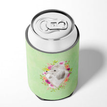Load image into Gallery viewer, White Standard Poodle Green Flowers Can or Bottle Hugger CK4360CC