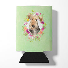 Load image into Gallery viewer, Airedale Terrier Green Flowers Can or Bottle Hugger CK4364CC