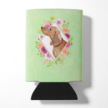 Load image into Gallery viewer, Dachshund Green Flowers Can or Bottle Hugger CK4367CC
