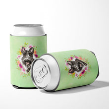 Load image into Gallery viewer, Scottish Terrier Green Flowers Can or Bottle Hugger CK4374CC
