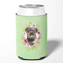 Load image into Gallery viewer, Rottweiler Green Flowers Can or Bottle Hugger CK4377CC