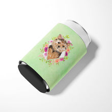 Load image into Gallery viewer, Norwich Terrier Green Flowers Can or Bottle Hugger CK4380CC
