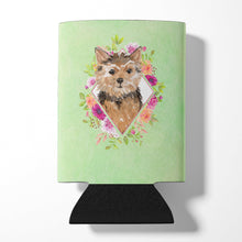 Load image into Gallery viewer, Norwich Terrier Green Flowers Can or Bottle Hugger CK4380CC