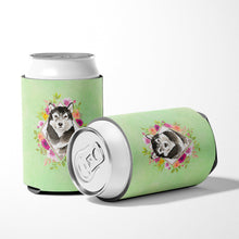 Load image into Gallery viewer, Alaskan Malamute Green Flowers Can or Bottle Hugger CK4384CC