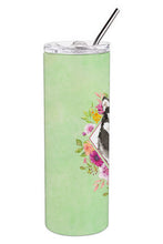 Load image into Gallery viewer, Alaskan Malamute Green Flowers Double Walled Stainless Steel 20 oz Skinny Tumbler CK4384TBL20