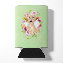 Load image into Gallery viewer, Yellow Lab Green Flowers Can or Bottle Hugger CK4387CC