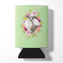 Load image into Gallery viewer, Italian Greyhound Green Flowers Can or Bottle Hugger CK4390CC