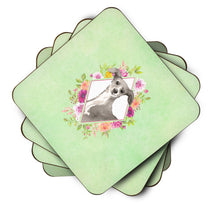 Load image into Gallery viewer, Italian Greyhound Green Flowers Coasters - Set of 4 Lightweight Foam, Absorbent Drink Coasters  CK4390FC