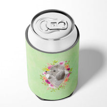 Load image into Gallery viewer, Grey Standard Poodle Green Flowers Can or Bottle Hugger CK4393CC