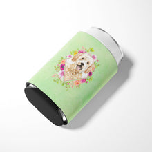 Load image into Gallery viewer, Goldendoodle Green Flowers Can or Bottle Hugger CK4396CC