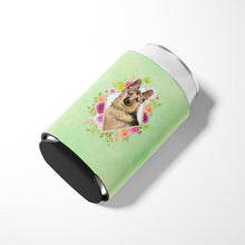 Load image into Gallery viewer, German Shepherd Green Flowers Can or Bottle Hugger CK4397CC