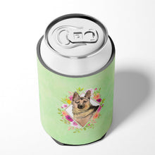 Load image into Gallery viewer, German Shepherd Green Flowers Can or Bottle Hugger CK4397CC