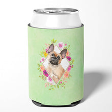 Load image into Gallery viewer, Fawn French Bulldog Green Flowers Can or Bottle Hugger CK4398CC