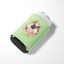 Load image into Gallery viewer, Fawn French Bulldog Green Flowers Can or Bottle Hugger CK4398CC