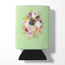 Load image into Gallery viewer, Fawn French Bulldog Green Flowers Can or Bottle Hugger CK4398CC