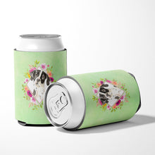 Load image into Gallery viewer, English Pointer Green Flowers Can or Bottle Hugger CK4399CC