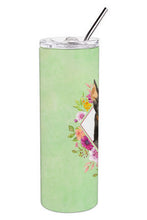 Load image into Gallery viewer, Doberman Pinsher Green Flowers Double Walled Stainless Steel 20 oz Skinny Tumbler CK4401TBL20