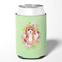 Load image into Gallery viewer, Cavapoo Green Flowers Can or Bottle Hugger CK4407CC
