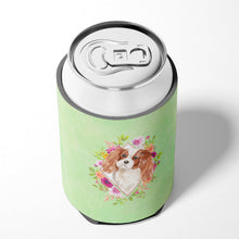 Load image into Gallery viewer, Blenheim Cavalier Spaniel Green Flowers Can or Bottle Hugger CK4408CC